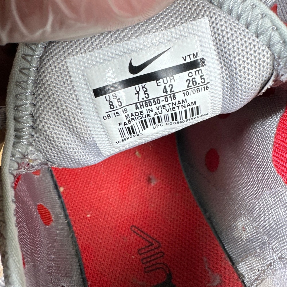 Nike Air Max 270 Mens Wolf Grey University Red AH8050-018 Running Shoes Size 8.5 - Picture 5 of 8